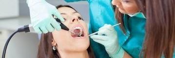 woman getting dental work done
